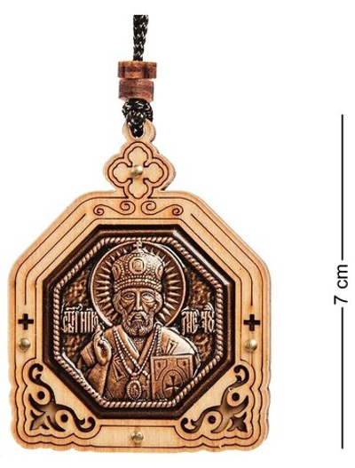 КФ-308/1 Подвеска в машину деревянная ''Святой Николай Чудотворец''