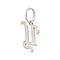 Подвеска в виде буквы Ц - кулон из серебра 925 пробы, вид полубоком сзади