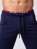 Мужские спортивные брюки прямого силуэта (Размер: M) (Цвет: синий)