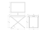 Стол сервировочный Garda Decor матовый, н, ж сталь золото 80*55*67 см