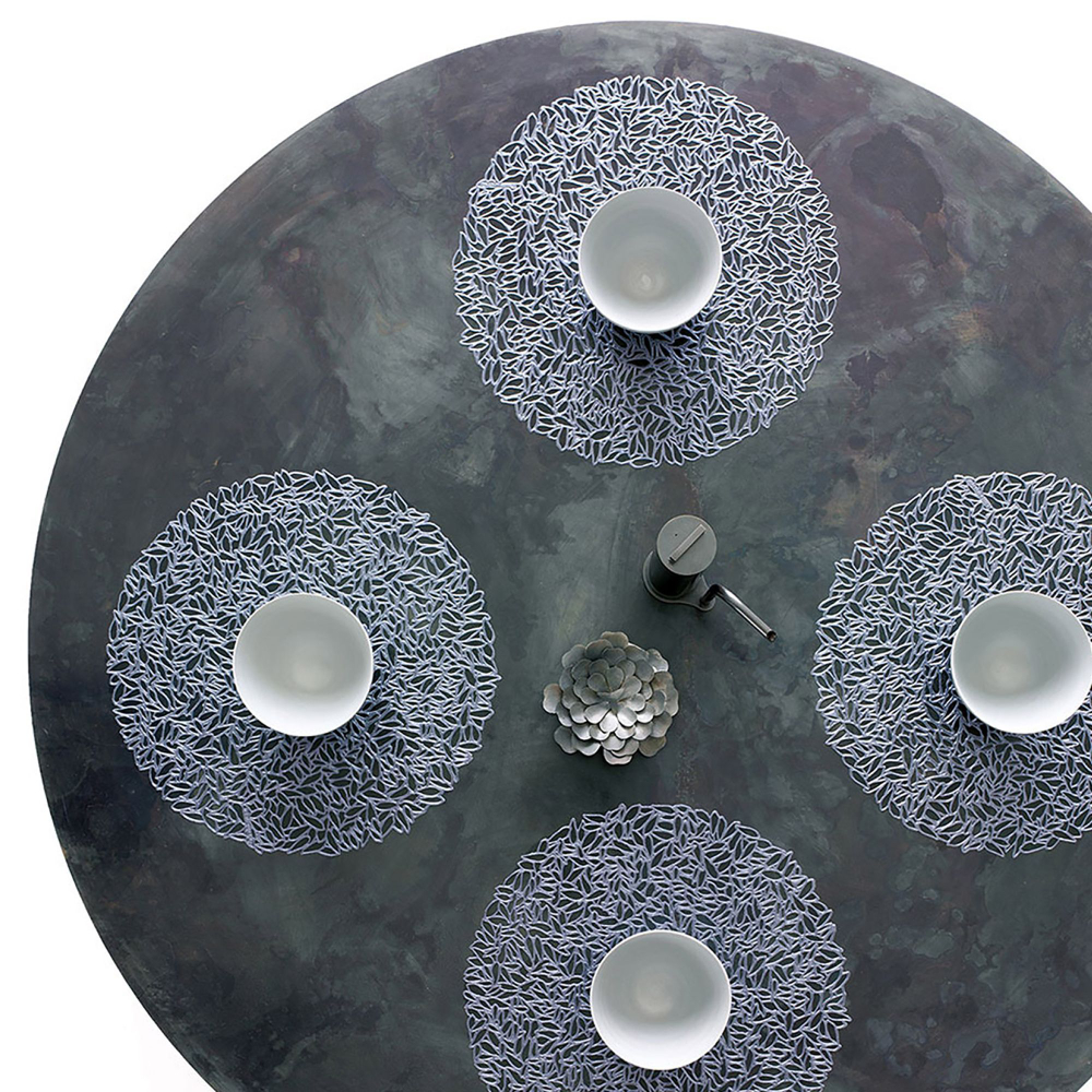 Салфетка подстановочная 38см Chilewiсh Pressed Petal Steel Blue фото