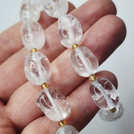 Горный хрусталь, крупная галтовка, 12-15 мм, камни овалы бочонки, штучно