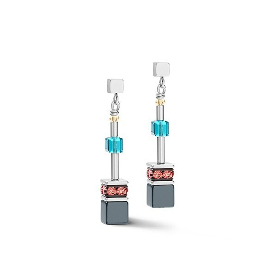 Серьги Coeur de Lion Multicolor Rainbow 5012/21-1520 цвет серебряный, серый, голубой, мульти