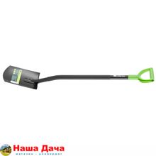 Лопата прямоугольная, 185 х 280 х 1190 мм, цельнометаллическая, Россия, Сибртех