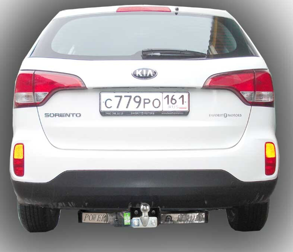 Фаркоп(прицепное) Лидер-Плюс для HYUNDAI SANTA FE (DM) 2012-2018/ KIA SORENTO 4 (XM FL) 2012-2018 (C НЕРЖ. ПЛАСТИНОЙ)(паспорт и сертификат в комплекте)(без электрики)H224-F(N)