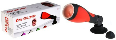 Автоматический оростимулятор Oral Sex Lover (30 режимов) (Цвет: красный с черным)