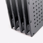 Лоток вертикальный DELI, 4 отделения, складной, темно-серый