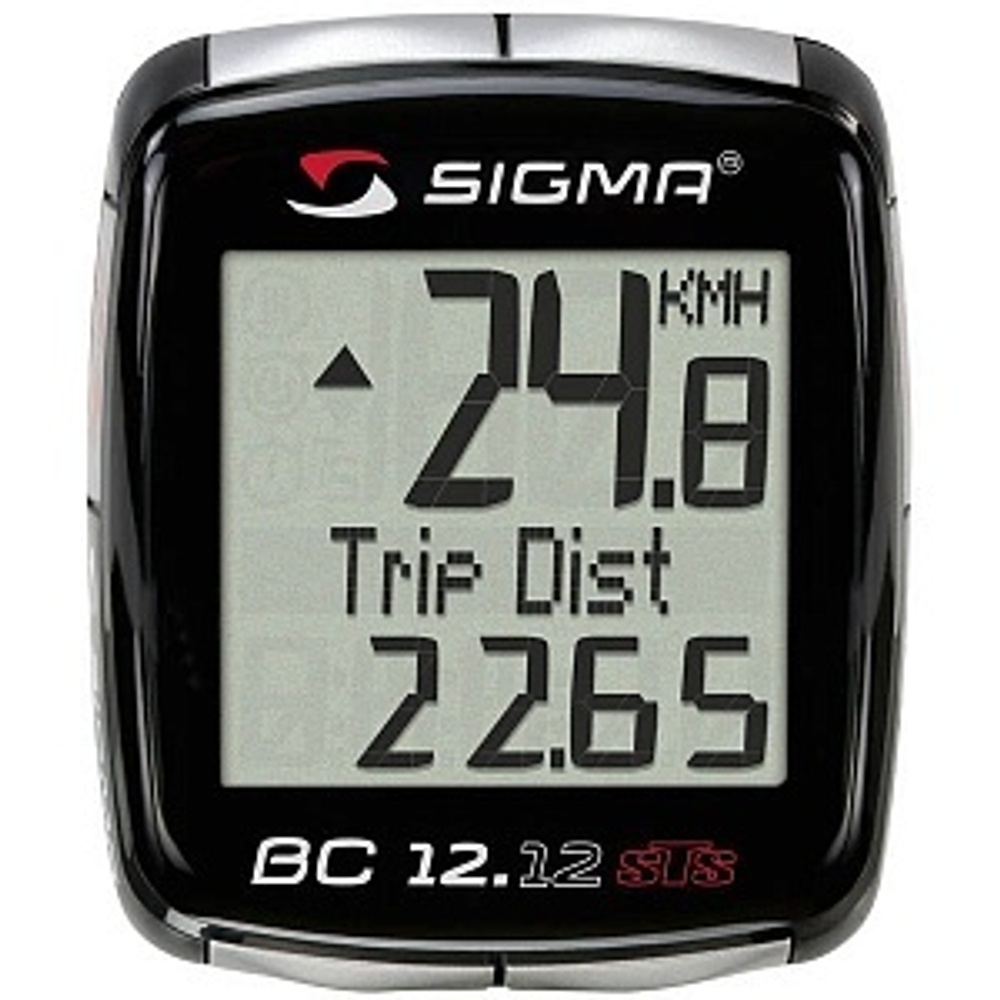 Sigma Sport Велокомпьютер BC 12.12 STS черный, беспроводной