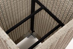 "Капучино" кашпо для цветов плетеное из искусственного ротанга, цвет бежевый