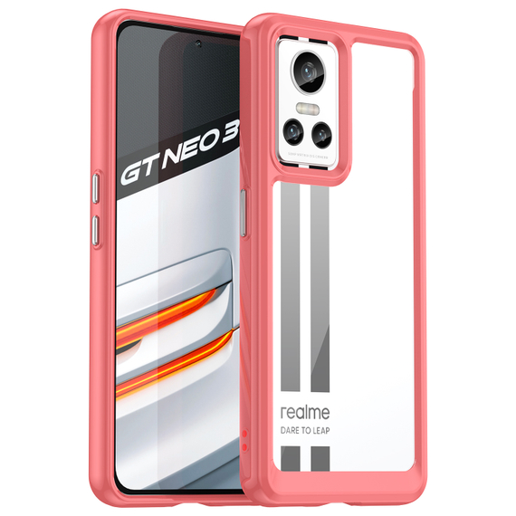 Чехол с усиленными рамками красного цвета для смартфона Realme GT Neo 3