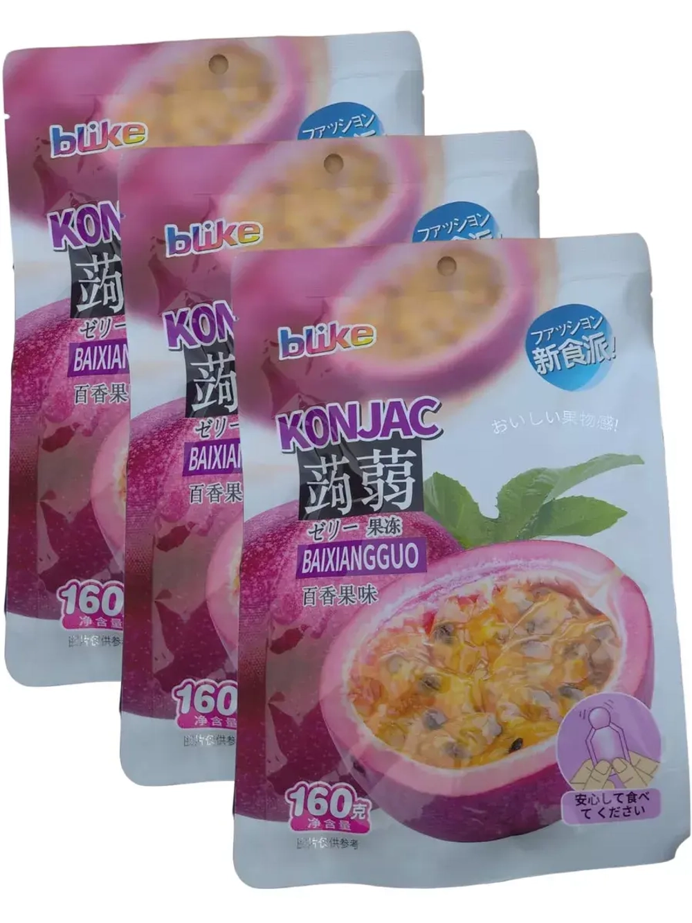 Желе мармеладное конняку с конжаком Маракуйя 160 г * 3 шт