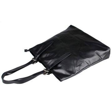 Сумка-шоппер из экокожи Тонхэ. Черная