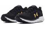 Under Armour Charged Assert 9 comfortable fabric shock absorption, non-slip, wear-resistant, low-cut casual running shoes men's black gold