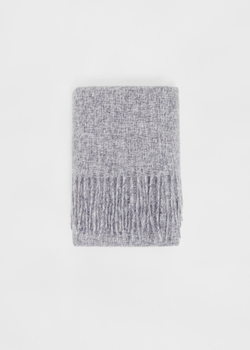 STRADIVARIUS Шарф из начесаных ниток, серый