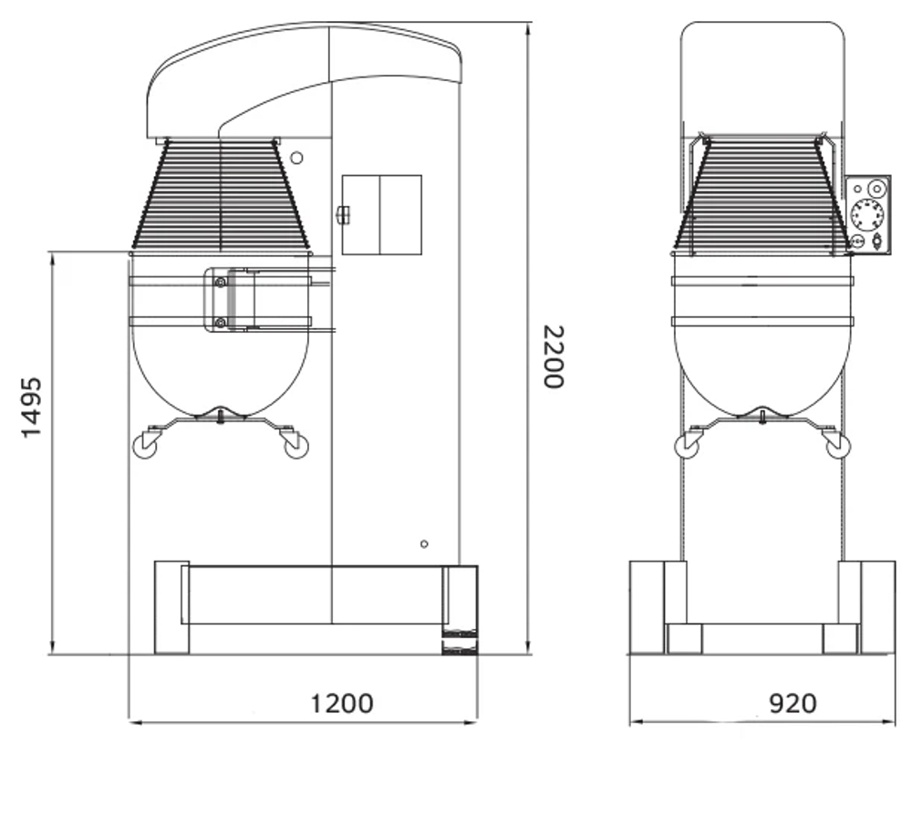 Планетарный миксер Rollmatic Bull160