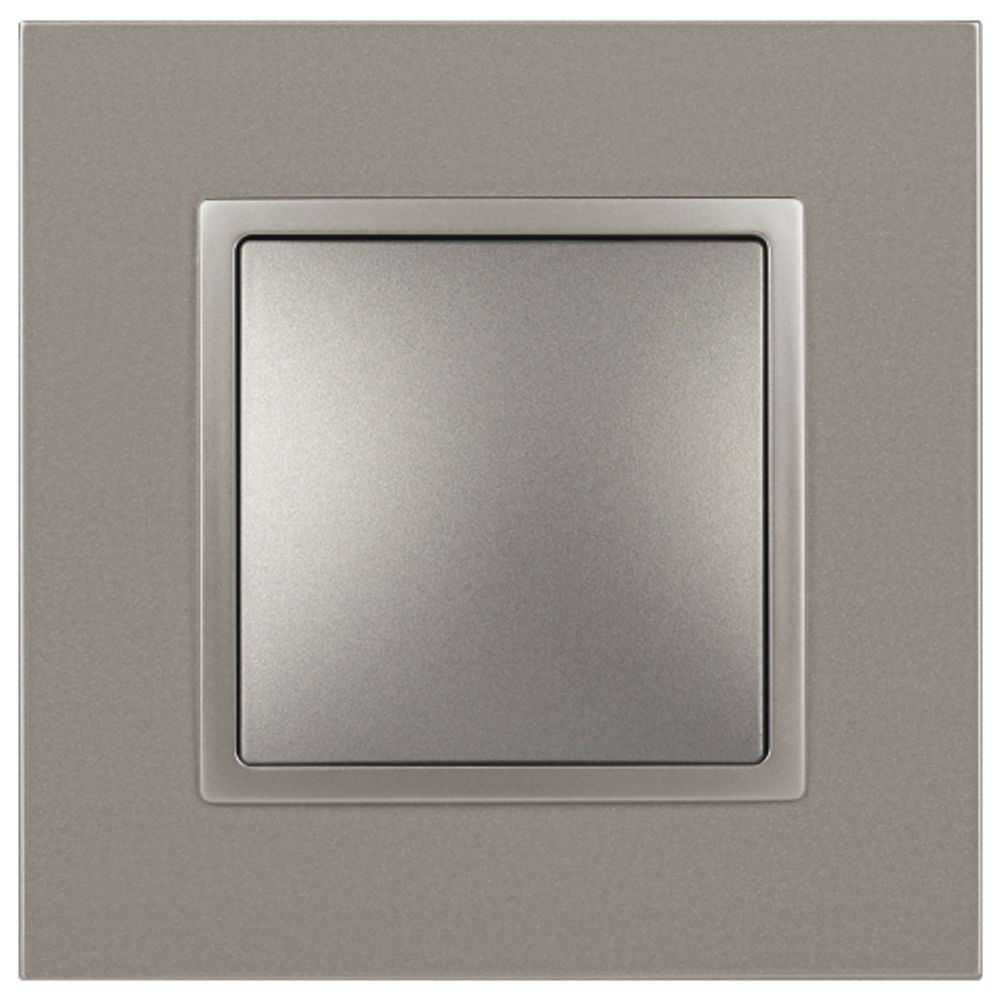 Кнопка ЭРА Elegance 14-1111-16 , 10АХ-250В, Elegance, титан