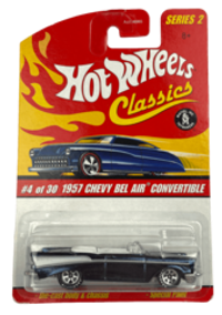 Hot Wheels Classics Series 2: 1957 Chevy Bel Air Convertible (Blue) (#4 of 30) (2006)