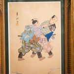 Гравюра на дереве «Бой учеников школы Фумияма»