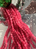 Нить бусин из тонированного кварца 7-8мм (галтовка)