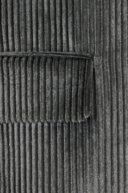 ЖАКЕТ ИЗ СЕРОГО БАРХАТА С ЛЮРЕКСНОЙ НИТЬЮ