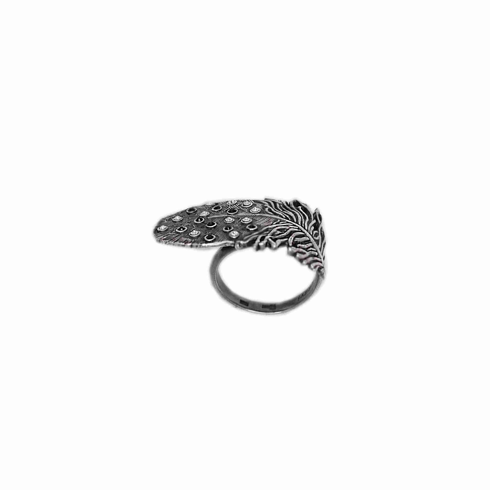 "Корвус" кольцо в серебряном покрытии из коллекции "Мергус" от  Jenavi