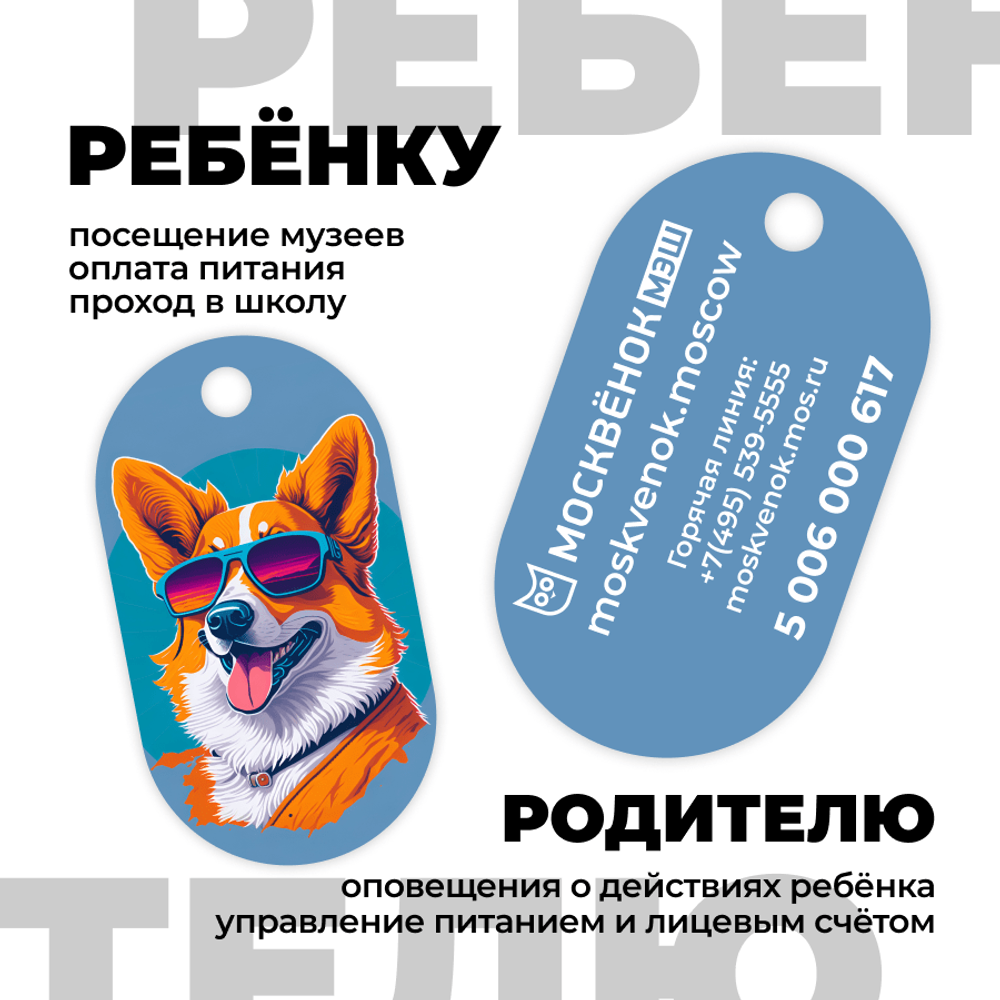 Брелок Москвёнок ART №7 (проход + питание)