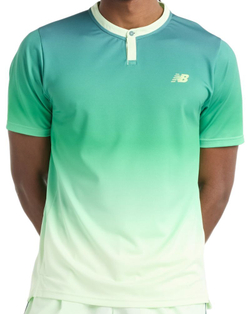 Мужская теннисная футболка New Balance Printed Tournament - зеленая
