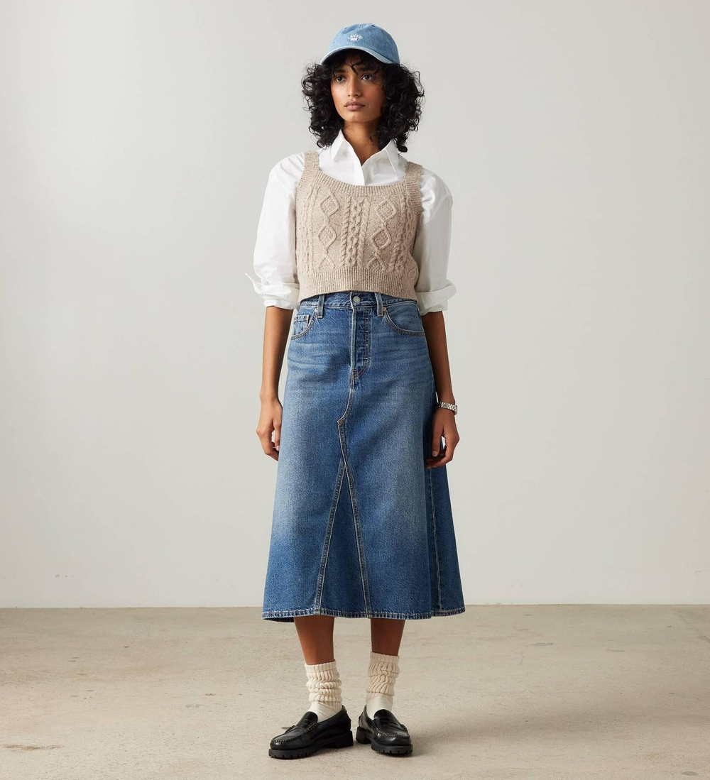 Юбка джинсовая женская LEVI'S HR A-LINE DECON SKIRT