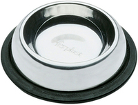 Миска Nova KC 70 для кошек и собак, с антискользящим резиновым ободком, нержавеющая сталь, 15.5 x 3.4 см, 200 мл