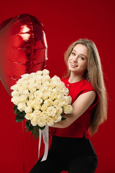 Букет «Снежное сердце»