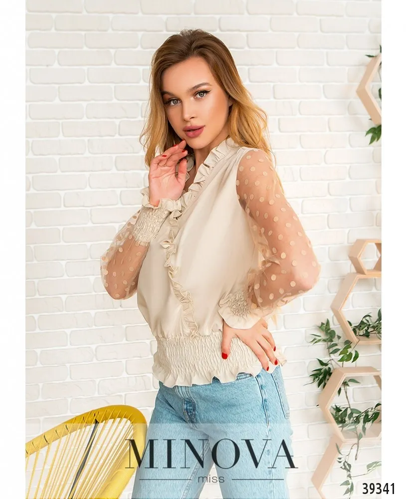 Рубашка 4118-бежевый Minova