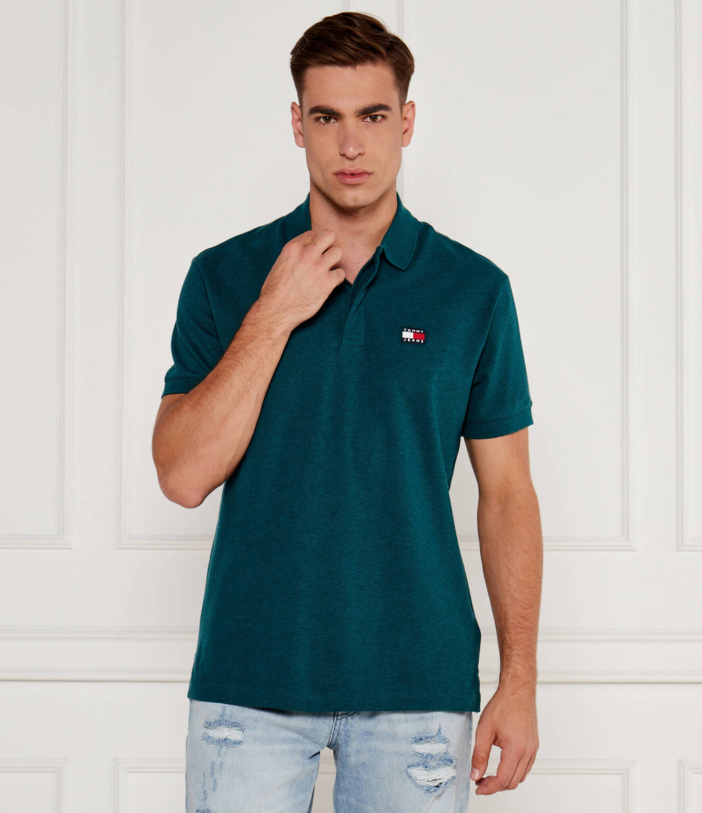 Поло Reg Heather Tommy Jeans - морской(DM0DM19622)