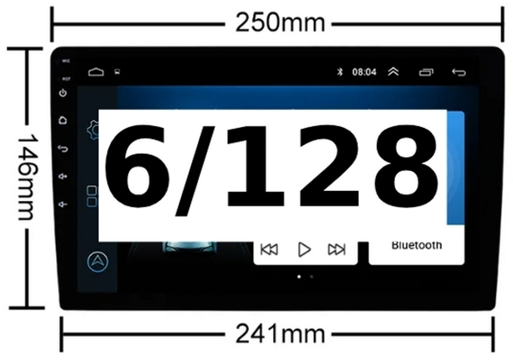 Магнитола Андроид Серия Премиум QF с модулем 4G под сим карту 10 дюймов DSP(512)