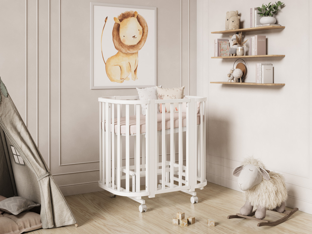 Кроватка детская Incanto Nova Lux c наклоном дна цвет белый