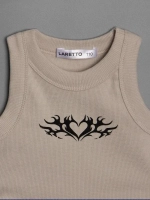 Летний кроп топ трикотажный детский