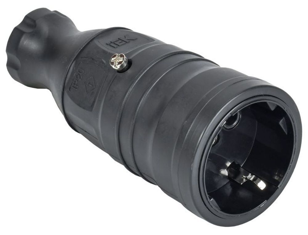 Розетка переносная OMEGA РБп14-1-0м IP20 черн. IEK OM-KR20-16-20-P1-00-K02 Розетка переносная OMEGA РБп14-1-0м IP20 черн. IEK OM-KR20-16-20-P1-00-K02