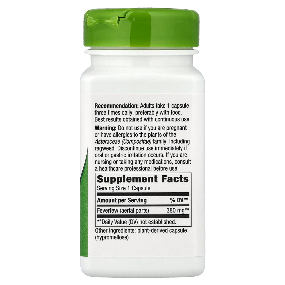 Nature's Way, Пиретрум девичий, 380 мг, 100 веганских капсул