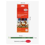 Карандаши цветные трехгранные 12цв. Гамма Мультики NEW