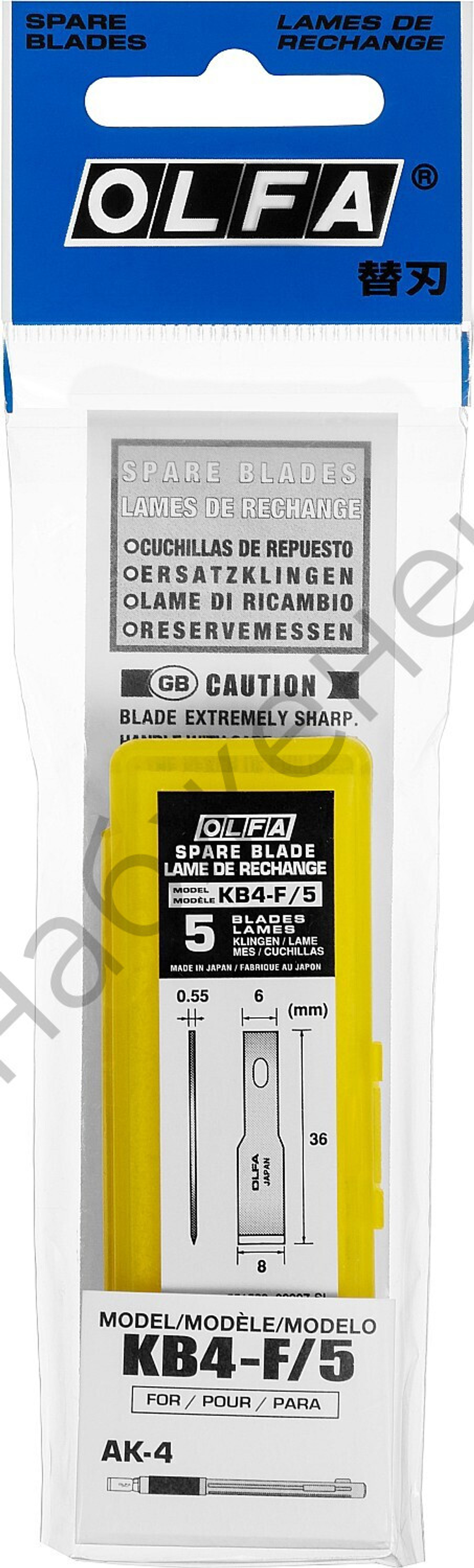 OLFA 6 мм, для ножа, лопаточные лезвия (OL-KB4-F/5)