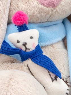 Мягкая игрушка Зайка Ми в синем колпачке 15 см