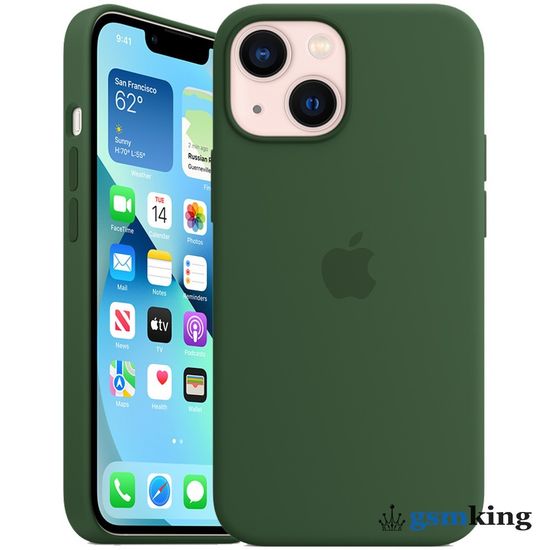 Apple Silicone Case with MagSafe iPhone 13 Mini Clover «Зелёный клевер» MM1X3ZE/A
