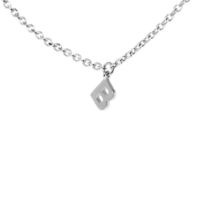 Вечный браслет Персонализация с Буквой – Белое золото