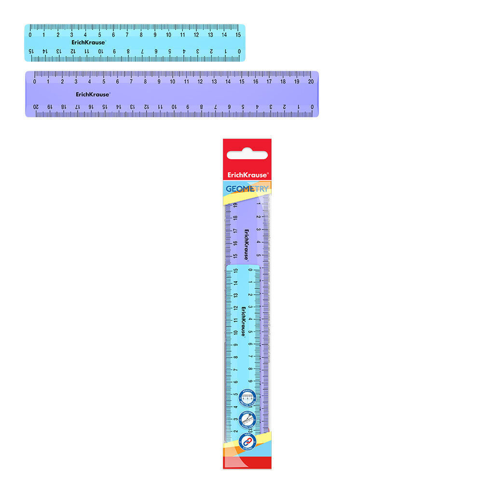 Набор  линеек  ЕК 15 см и 20см "Pastel"