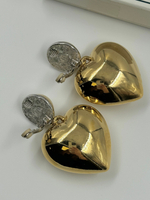 Массивные клипсы с подвесками в виде сердец Givenchy