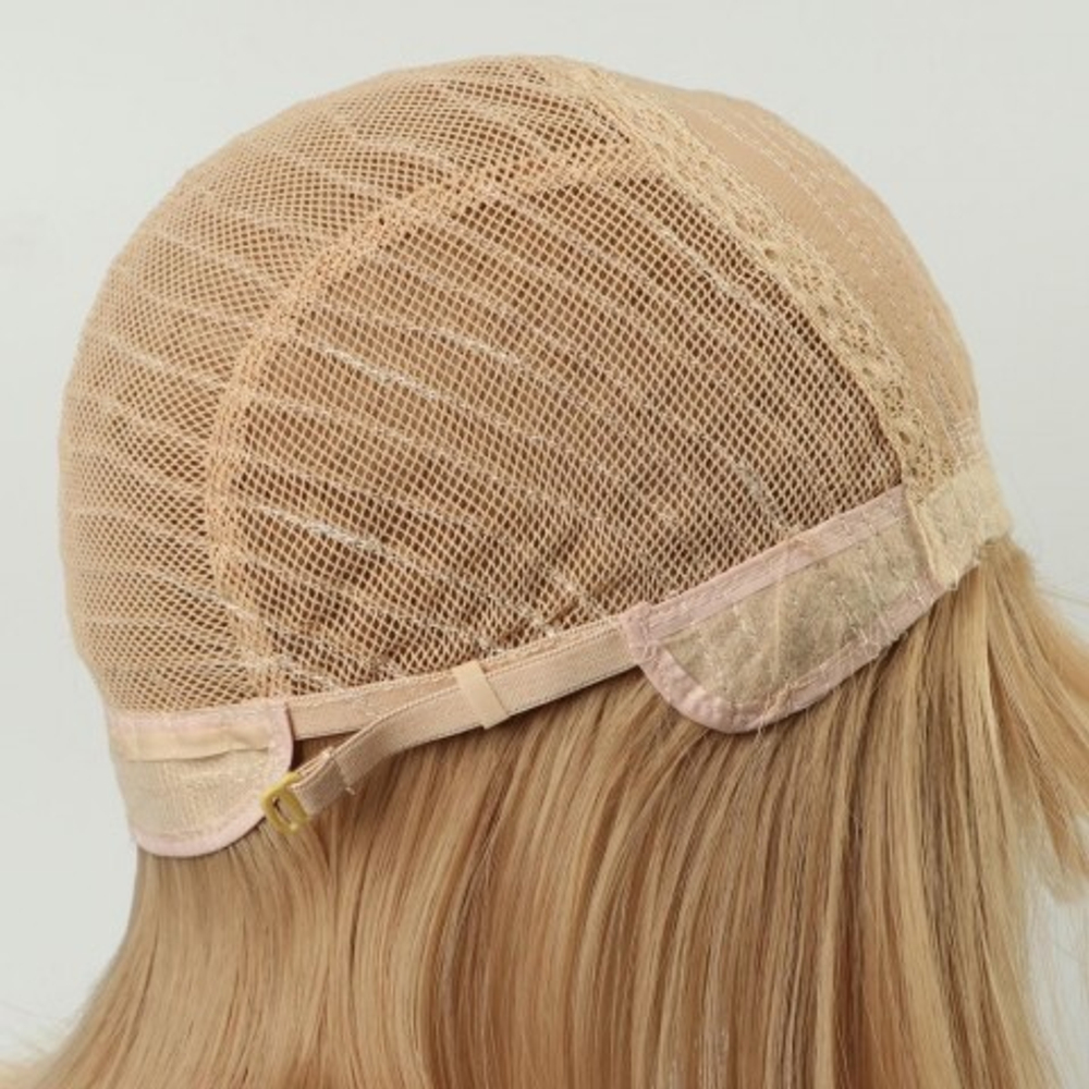 Парик искусственный с чёлкой 30 см, цвет блонд