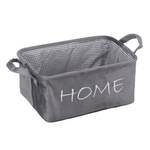 Корзина для хранения "Велюр" Д340 Ш220 В160, серый