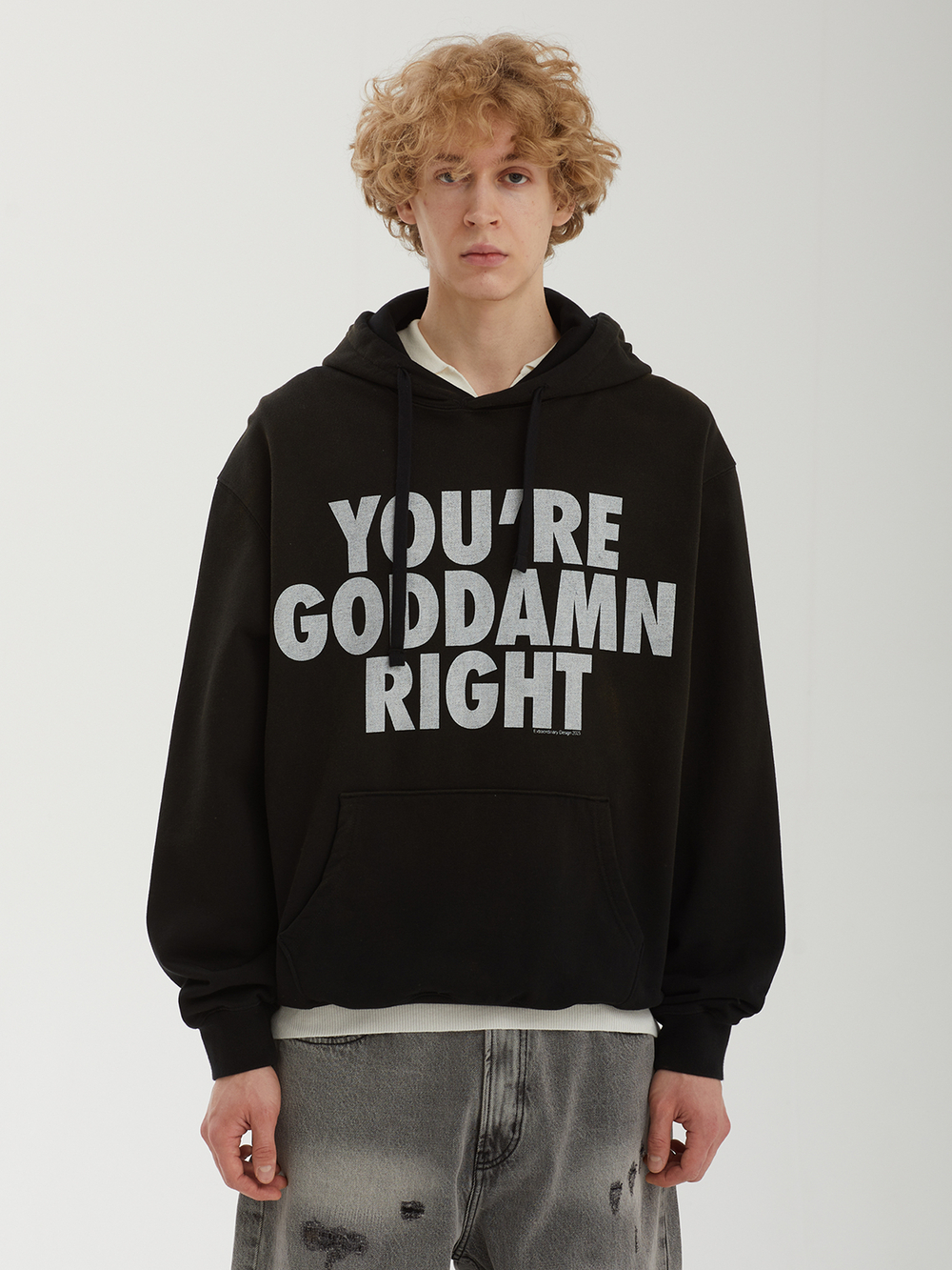 Мужская Толстовка You're Goddamn Right Fade Washing