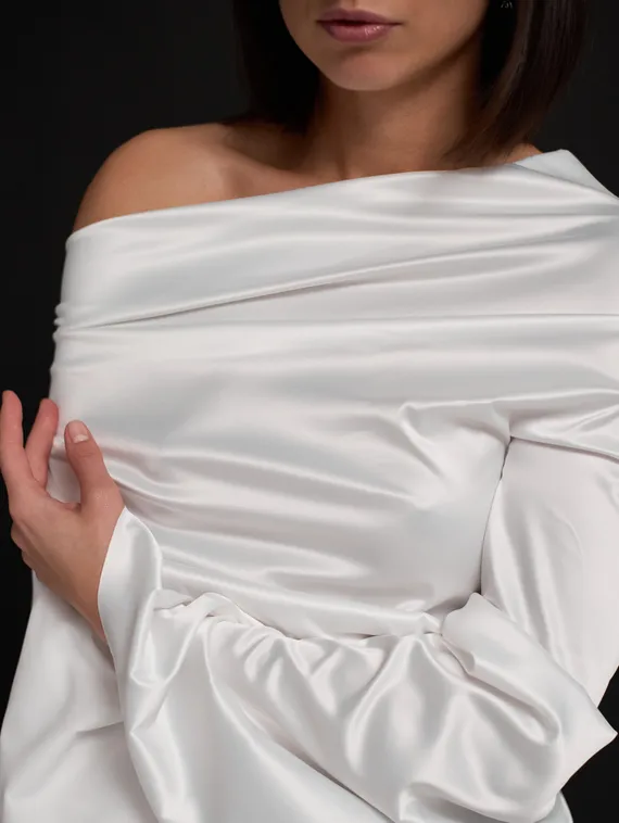 Атлас-стрейч бельевой арт. 1007, Китай, айвори 004