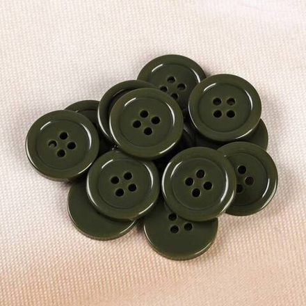 Пуговица пластиковая оливковая