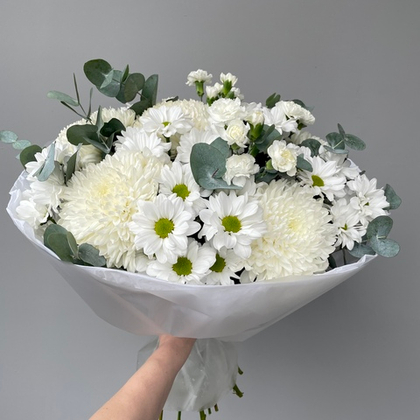 Букет Микс (Хризантемы, кустовая Гвоздика)